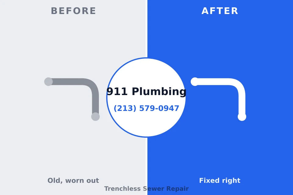 Before and after: plumbing repair Pecan Grove, TX